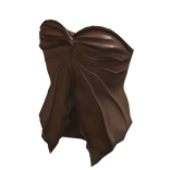 Brown Summer Vacation Twisted Tube Top