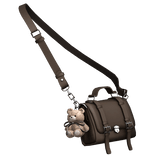 Brown Teddy Charm Satchel Bag