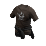 Brown Tee & Tied Hoodie