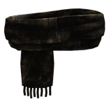 brown thrifted emo oversized wrapped scarf