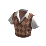 ✨ Brown Vest and School Shirt Academia