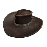 Brown Vintage Leather Western Outback Hat