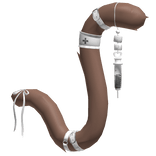 Brown White Cute Medic Nurse Cat Tail