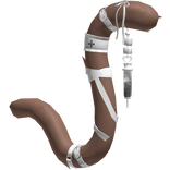 Brown White Medic Nurse Cat Tail