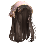 Brown Wispy Hair W/ Mori Kei Neapolitan Bonnet