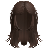 brown wolfcut layered hair