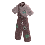 Brown Y2K Cute Denim Overall Set [PBR]