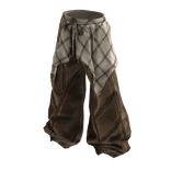 Brown Y2K Denim Jeans w/ Tied Flannel