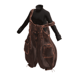 Brown Y2K Oversized Cargo Overall Set [PBR]