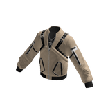 Buckle Strap Bomber Jacket (Beige)