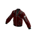 Buckle Strap Bomber Jacket (Red)