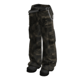Bullet Belt Dark Emo Jeans Camo