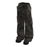 Bullet Belt Dark Emo Pants Brown
