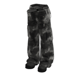 Bullet Belt Dark Emo Pants Camo
