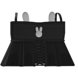 ♡ ꒱ kawaii cute corset bunny dress in black