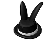 bunny ear fedora black addon