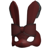 Bunny Rabbit Bow Masquerade Mask Red/Black