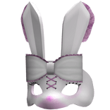 Bunny Rabbit Bow Masquerade Mask White/Pink