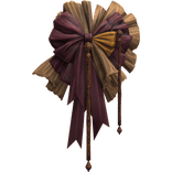 Burgundy & Gold Lace Bow Headpiece