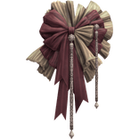 Burgundy & Ivory Lace Bow Headpiece