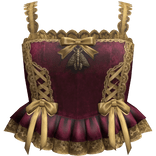 Burgundy Gold Lace Corset Top