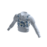 Bustier attached shirt : Floral