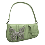 Butterfly Crystal Soft purse 2000s (Green)