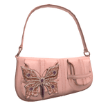 Butterfly Crystal Soft purse 2000s (Pink)