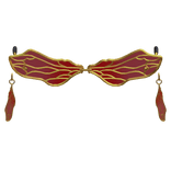 Buttlefly Glasses With Earrings Red