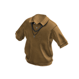 Buttoned Up Shirt W/ Chains (Orange)