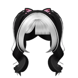 Cabelo de gato y2k (Black e branco)