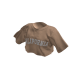 California crop top tan