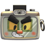 Camera Head Cartoon Big Eyes Face