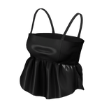 ☆ cami black leather top