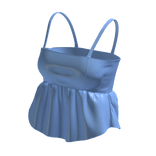 ☆ cami pastel blue leather top