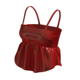 ☆ cami red leather top