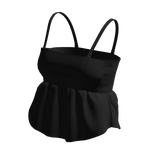 ☆ cami white ruffle nylon top