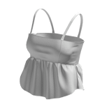 ☆ cami white ruffle nylon top