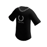 Camiseta Grande Negra con Collar