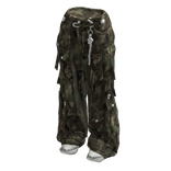 Camo Cargo Jeans with Straps and shoes