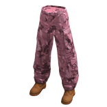 Camo Cargo Pants with Work Boots Pink