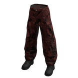 Camo Cargo Pants with Work Boots Red