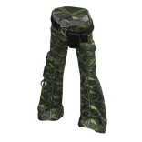 Camo military flare pants y2k_BTM532B_green