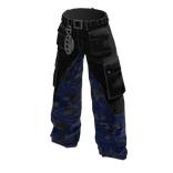 Camo Patched Jeans [blue]
