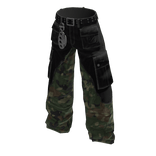 Camo Patched Jeans [green]