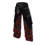 Camo Patched Jeans [red]