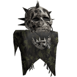 Camo Skull Scarf Gothic Shoulder Right