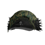 Camo Vintage Trapper Cap W/ Chrome Emblem 