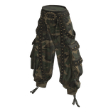 Camo Y2K Cargo Pants w/ Belt & Straps