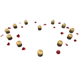 Candles & Rose Petals Valentine Heart